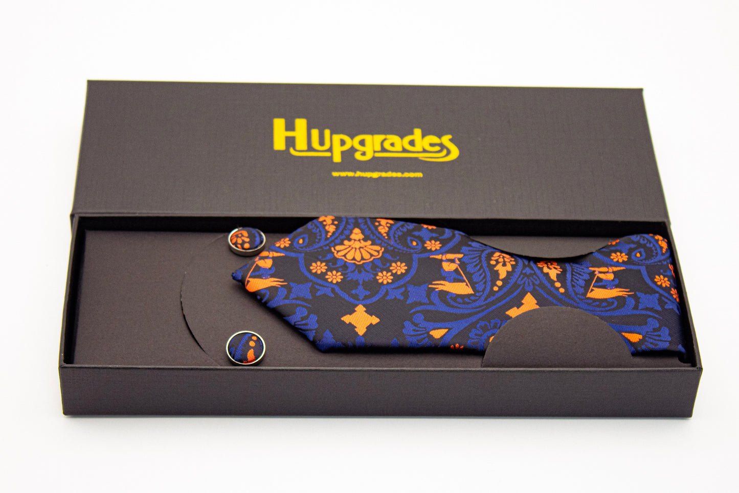 Hupgrades The Windsor Necktie Pocket Square Cufflinks Set