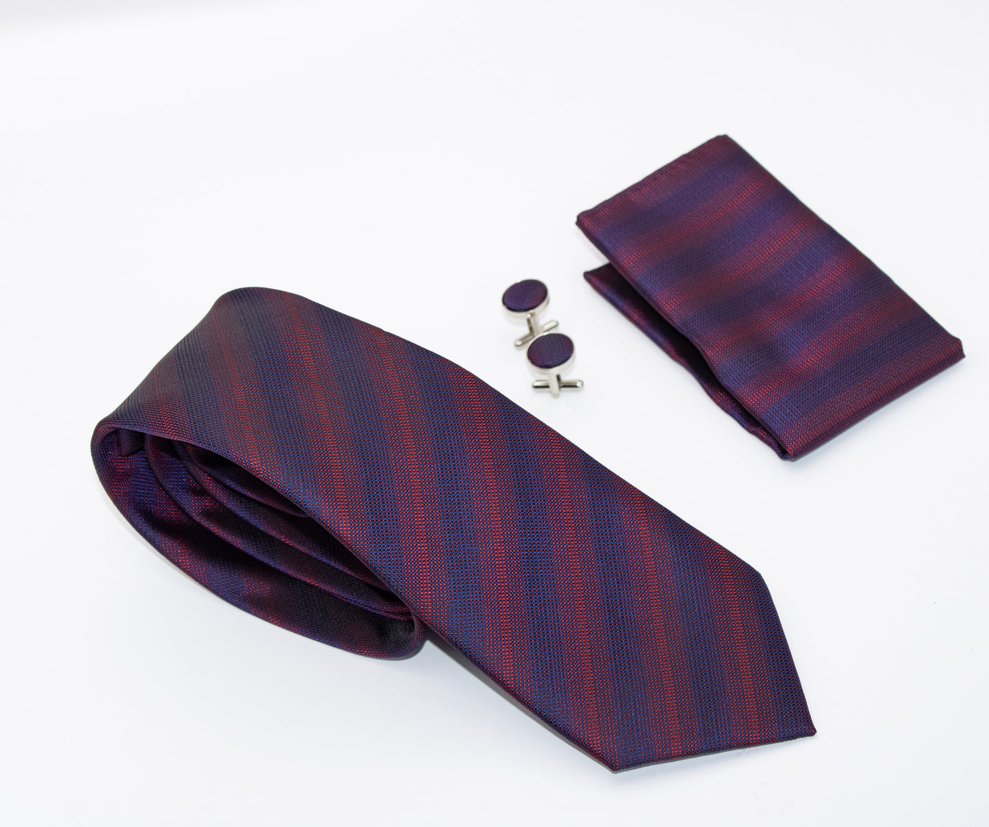 Hupgrades Gentleman Necktie Pocket Square Cufflinks Set