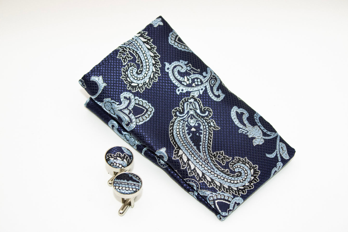 Hupgrades Royal Affair Necktie Pocket Square Cufflinks Set