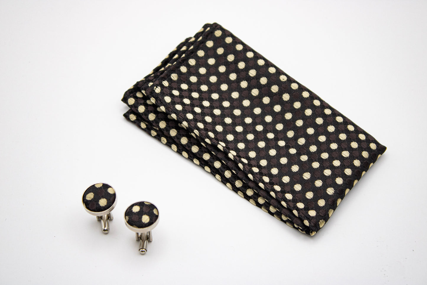 Hupgrades Twilight Necktie Pocket Square Cufflinks Set