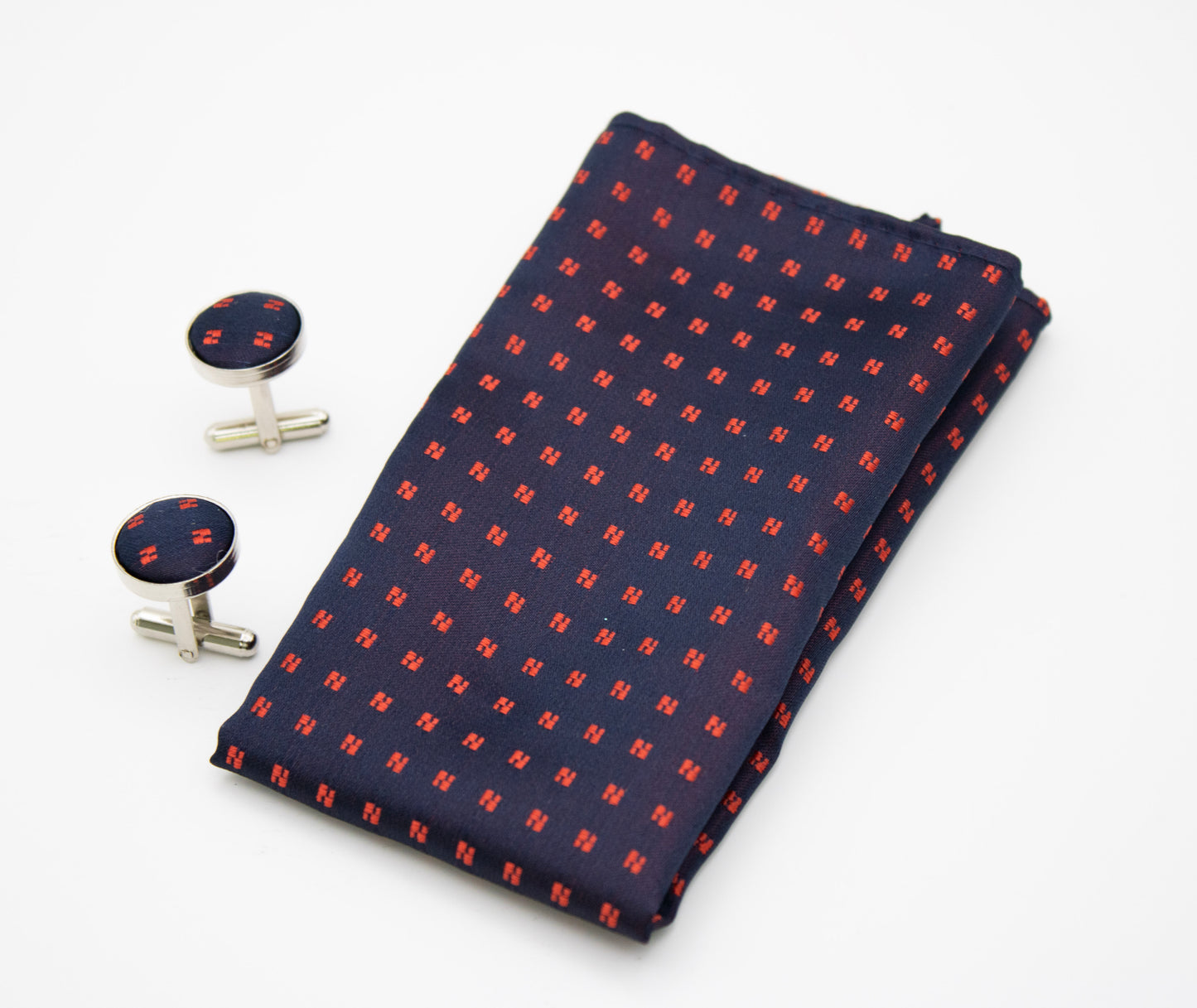 Hupgrades Whispered Wine Necktie Pocket Square Cufflinks Set