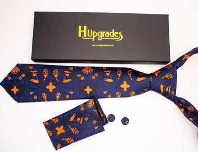 Windsor Knot Tie Set with Cufflinks & Pocket Square Luxury Gift Packed