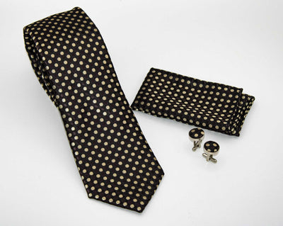 Twilight Necktie Set with Pocket Square & Cufflinks - Luxurious Gift
