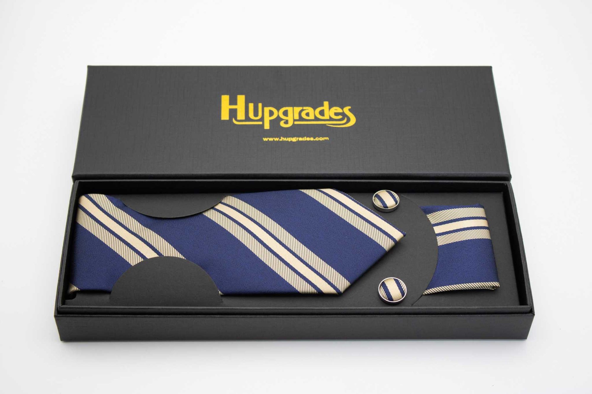 Semi Formal Attire | Hupgrades Ocean Thread Necktie Set Pro Cufflinks!