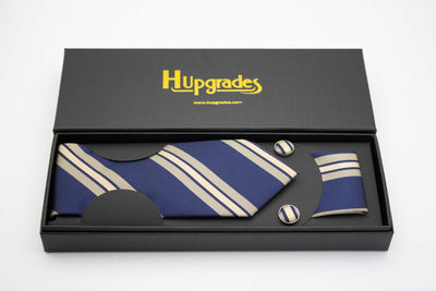 Semi Formal Attire | Hupgrades Ocean Thread Necktie Set Pro Cufflinks!