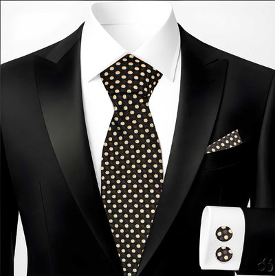Twilight Necktie Set with Pocket Square & Cufflinks - Luxurious Gift