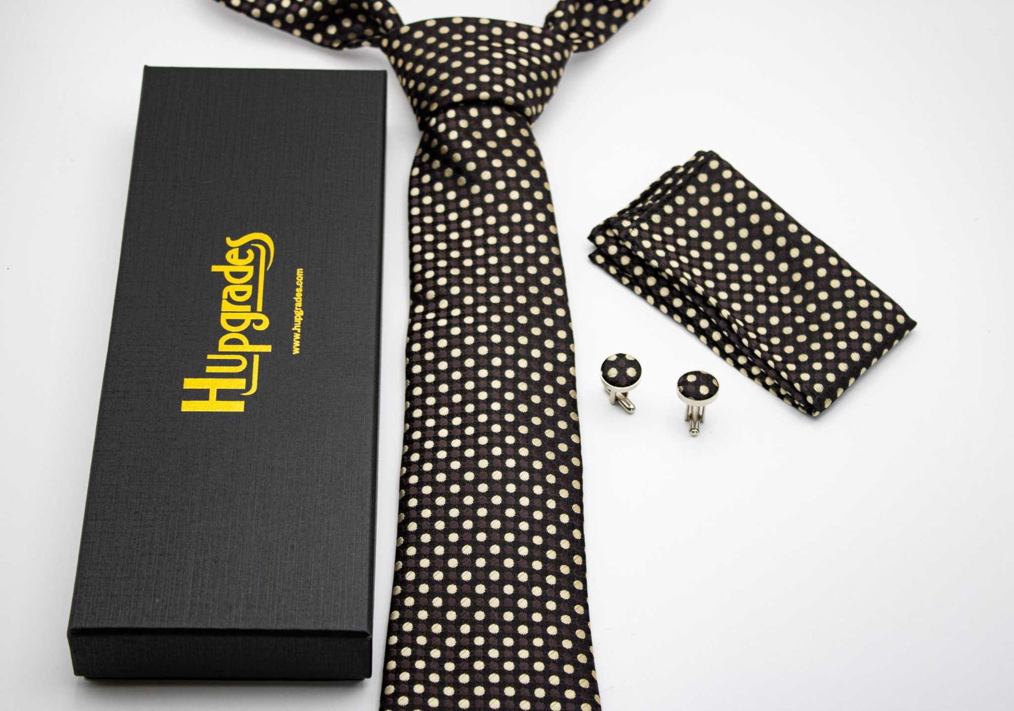 Twilight Necktie Set with Pocket Square & Cufflinks - Luxurious Gift