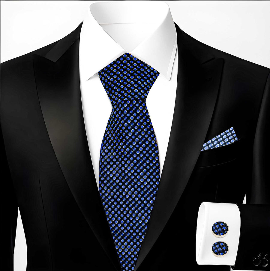 Formal and Semi-Formal | Hupgrades Storm Blue Necktie Set UK Fashion!!