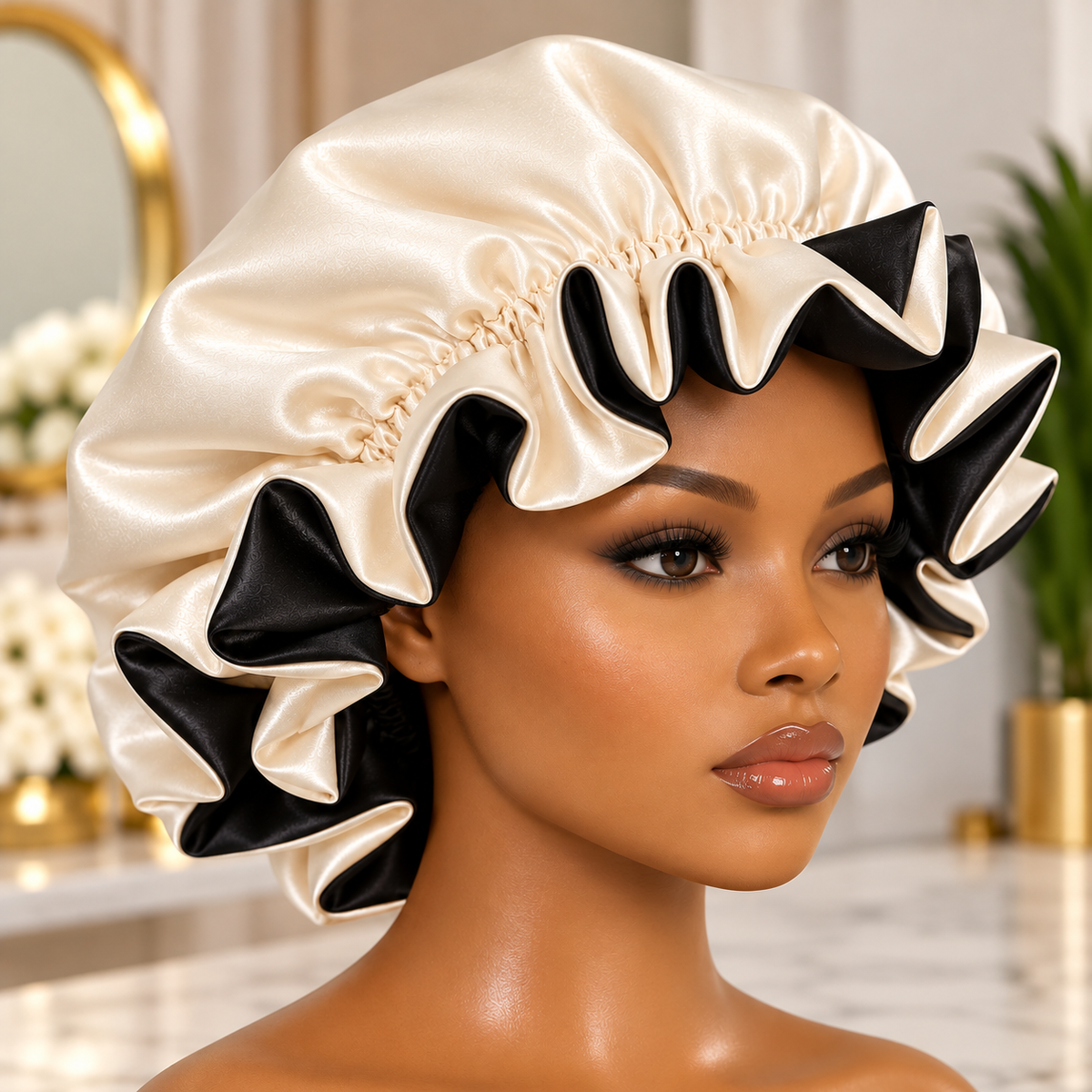 Luxury Satin Bonnet Reversible for Hair Protection