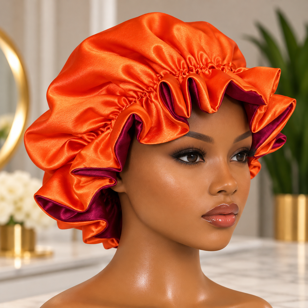 Luxury Satin Bonnet Reversible for Hair Protection