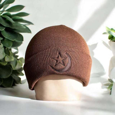 brown beanie