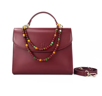 sling bag women - Adorn Handbag | Elegant Spacious Burgundy PU Leather