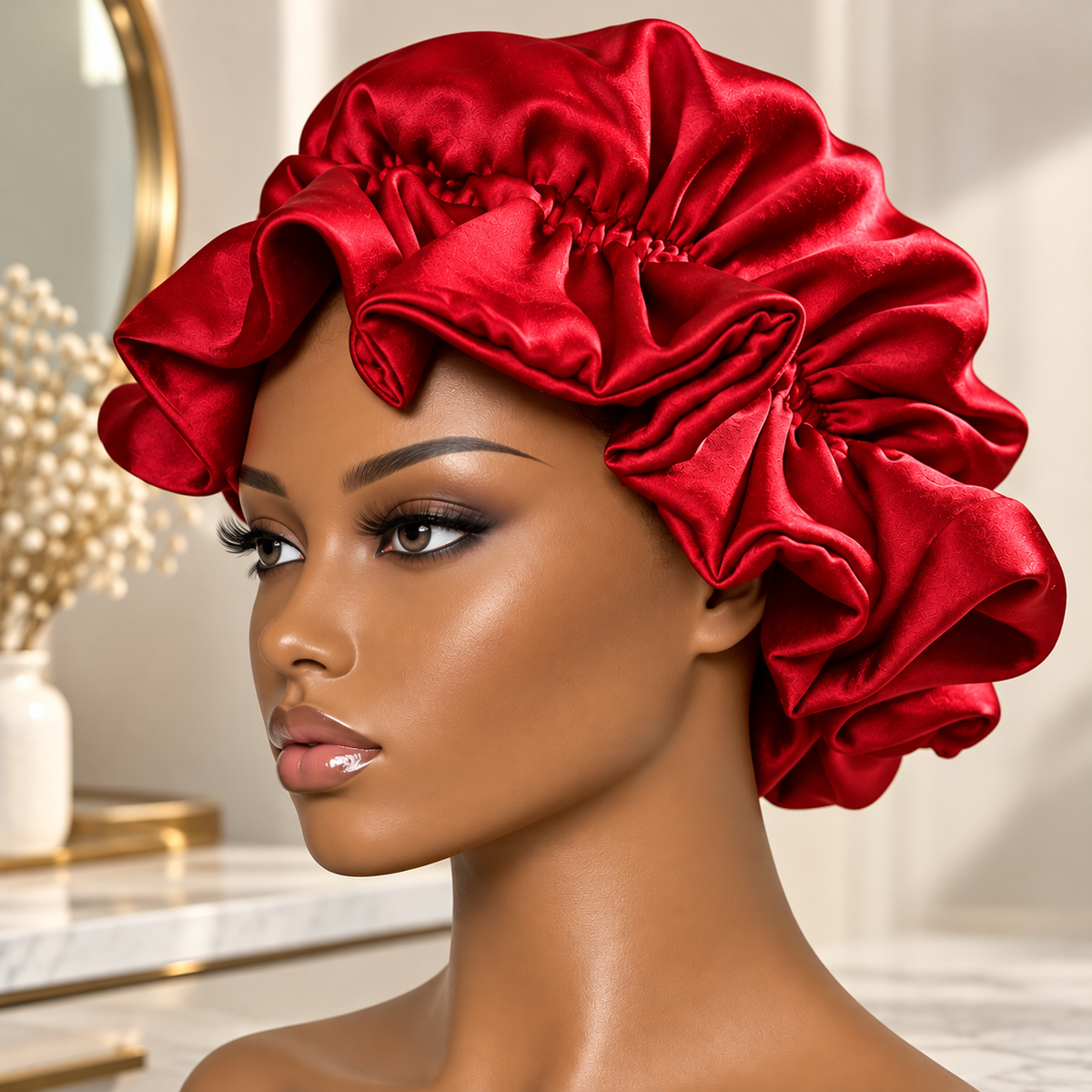 Luxury Satin silk Bonnet Large for Hair Protection (Copy)