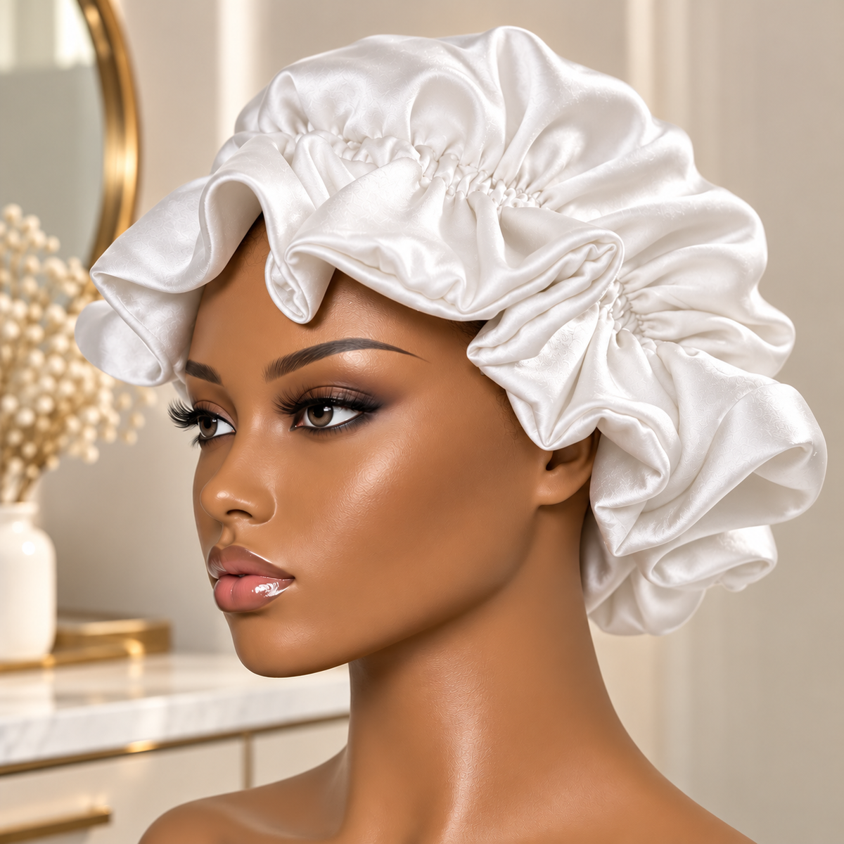 Luxury Satin silk Bonnet Large for Hair Protection (Copy)