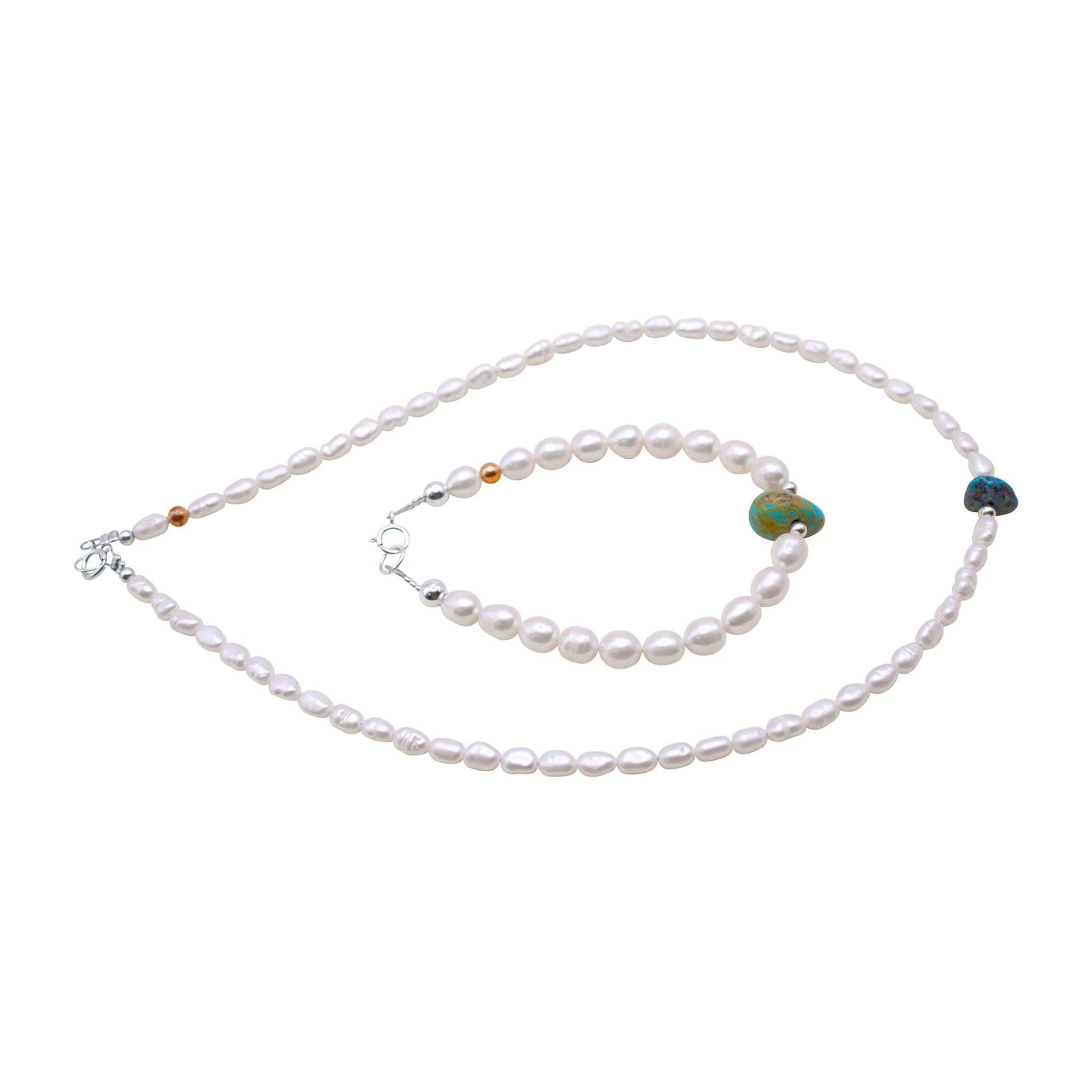 Nacre Mother of Pearl & Turquoise Jewelry Set | Shop Online Now Deals!