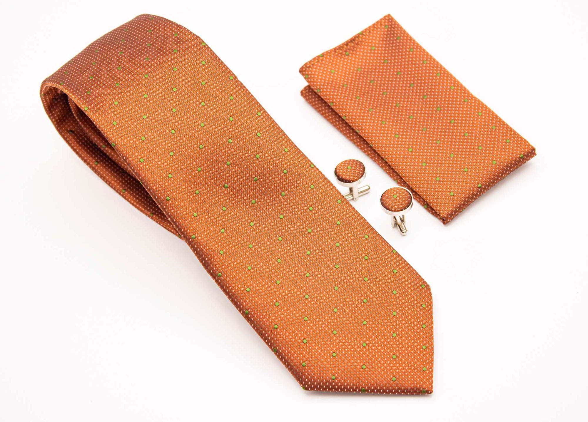 Standard Sizing - Hupgrades Crimson Drip Necktie Pocket Square Cufflinks Set