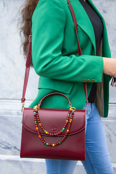 sling bag women - Adorn Handbag | Elegant Spacious Burgundy PU Leather