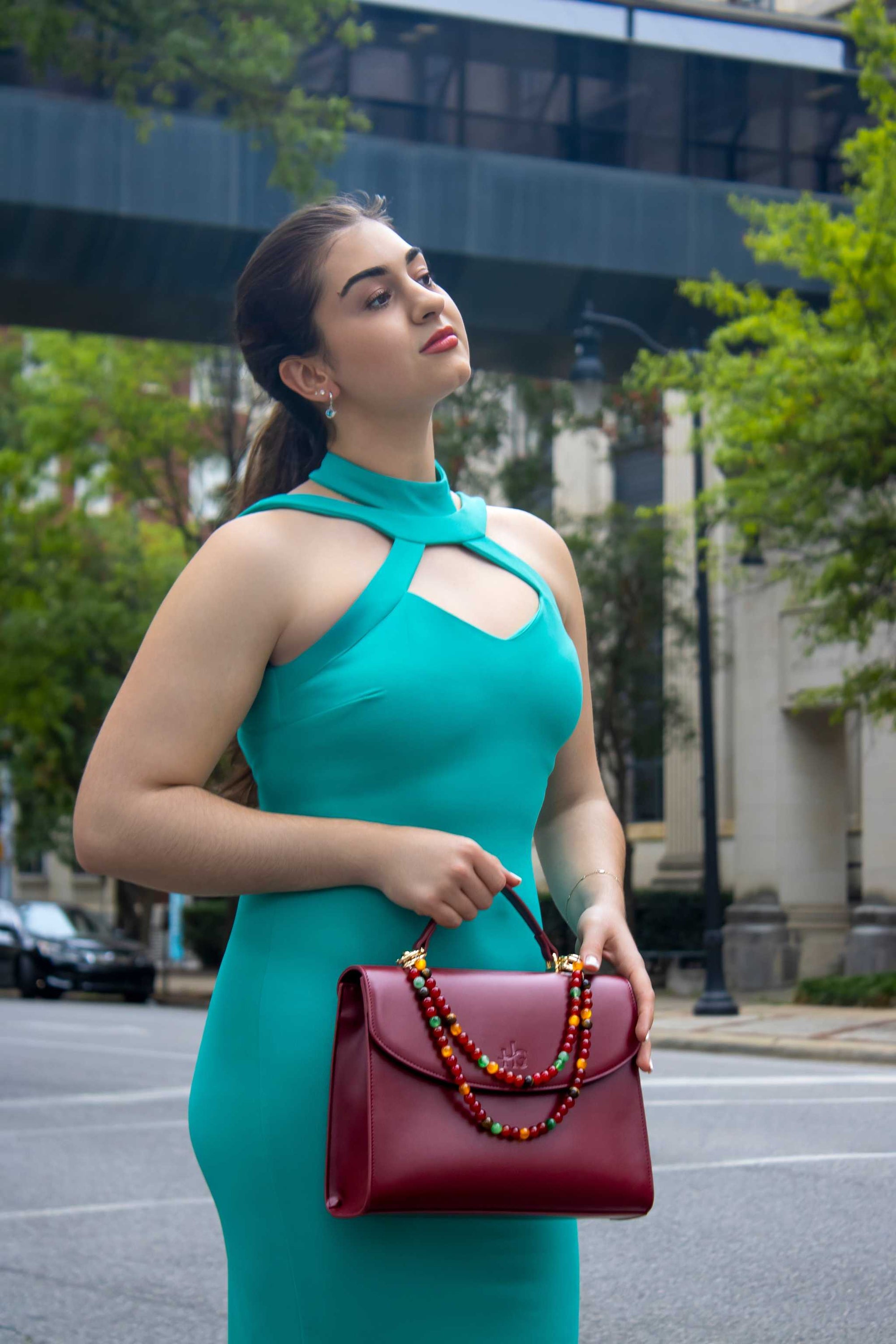 sling bag women - Adorn Handbag | Elegant Spacious Burgundy PU Leather